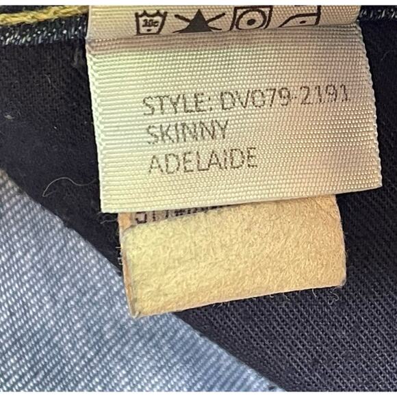 Vince Dark Wash Distressed Stretch Skinny Jeans Adelaide Blue Denim Women’s 30 - Picture 6 of 7